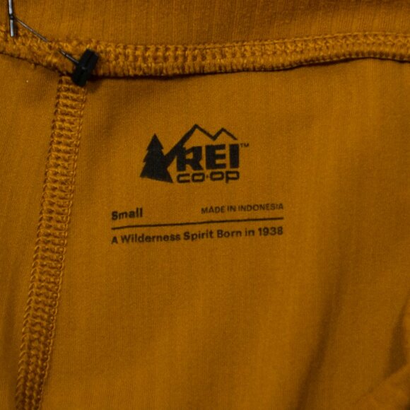 REI Co-op Active Pursuit Ribbed Leggings Womens Small S Olive Yellow Crop I10X - Picture 3 of 6